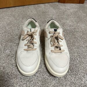 Cole Haan White Cream Lace-Up Sneakers